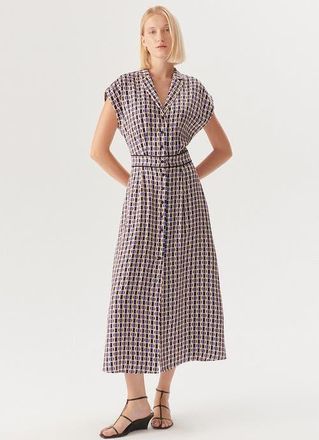 Exquise Aitana Midi Dress in Blue Patterned at Nordstrom, Size Xx-Large