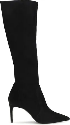 Stuart Weitzman Black Calf Leather Bos Taurus Womens Boots