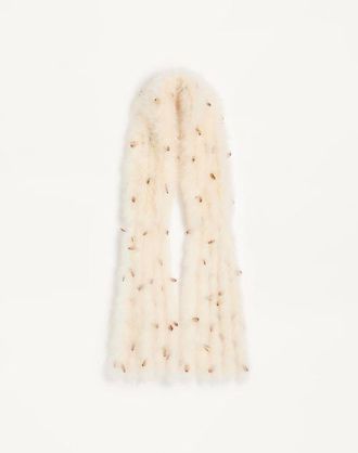 Valentino Garavani Valentino Feathers Scarf With Turkey And Pheasant Feathers Wo