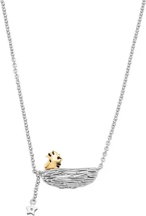 Crislu x Peanuts Woodstocks Nest Pendant Necklace in Pure Platinum /Clear Stone at Nordstrom, Size 16