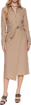 Patrizia Pepe Overhemdjurk - Dames - Casual kleedjes - Beige - S - Katoen - Kleedjes