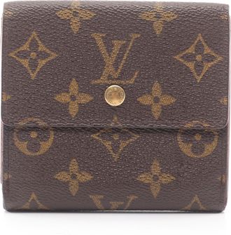 Louis Vuitton Brown Coated Canvas Wallet (Tri-Fold) (Pre-Owned)