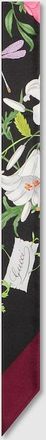 Gucci Printed Silk Twill Ribbon, Black