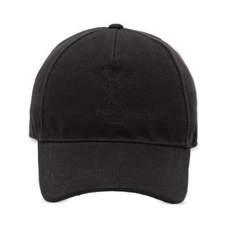 Saint Laurent Casquette Logo Relief - male - Saint Laurent - Hats & Caps - Black - 59 CM - Accessories