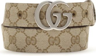 Gucci Womens Belt Gg Marmont Vintage Sand Fabric