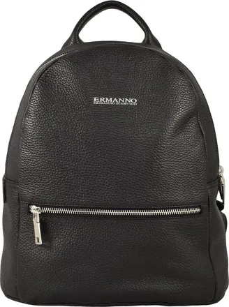 Ermanno Scervino Textured Leather Backpack With Rounded Top And Versatile Design
