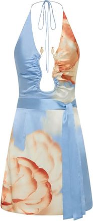 Rebecca Vallance Abito corto Perez a fiori - Blu