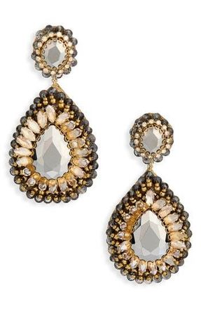 Deepa Gurnani Sisina Drop Earrings in Gunmetal at Nordstrom Rack