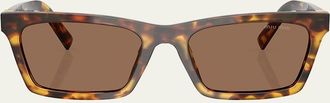 Miu Miu MUA05S Rectangular Acetate Sunglasses