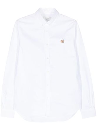 Maison Kitsuné Fox Head-embroidered shirt - White