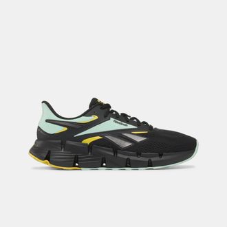 Reebok Mens Zig DYNAMICA 6 Sneaker, CORE Black/Glitch Aqua/Golden Haze, 8.5 UK