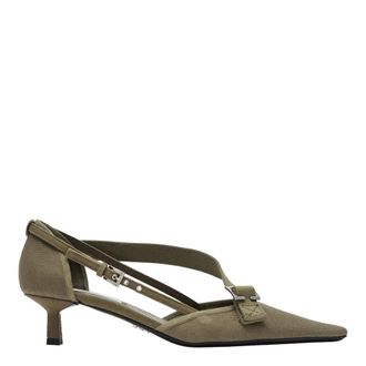Prada Canvas Pumps - female - Prada - Pumps - Green - 6 UK - Shoes