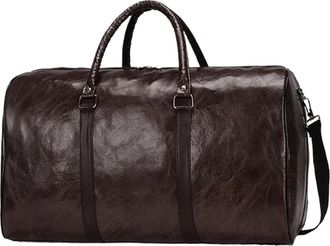 Generic Compatible For Travel Bag Large Duffle Independent Big Fitness Bags Handbag Luggage Shoulder Black Men Fashion Zipper(Coffee)