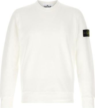 Stone Island White Crew Neck Sweatshirt