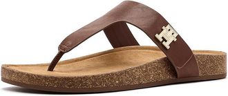 Tommy Hilfiger Tobeach Womens Sandals Dark Natural : 6.5 M, Faux Leather