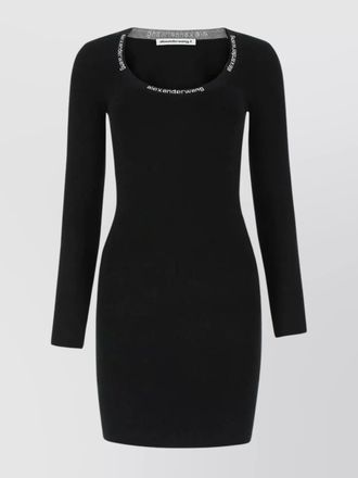 Alexander Wang fitted round neck mini dress with embellished collar