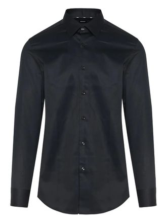 BOSS button-up shirt - men - Fabric - 39 - Black