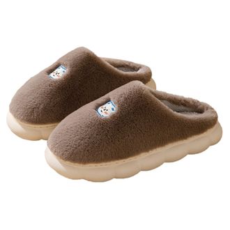 Generic Winter Warm Slippers For Women And Mens, Fluffy Slippers Cat Graphics Memory Foam Slippers Cozy Lined House Slippers Indoor Slippers Home Slippers Sho