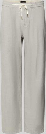 Scotch & Soda Jogpants aus Baumwoll-Leinen-Mix Modell WARREN in Hellgrau, Gr&ouml;&szlig;e 30/32