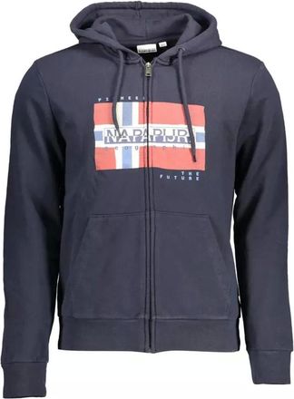 Napapijri Heren, Sweatshirts & Hoodies, Blauw, Maat: 2XL Katoen