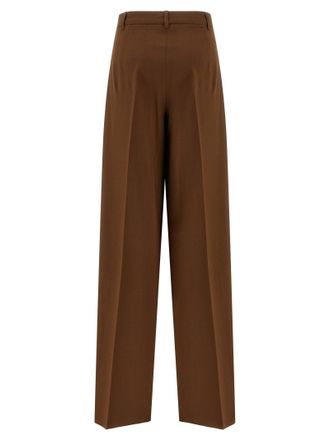 Max Mara Womens Brown Virgin Wool Casual Pants