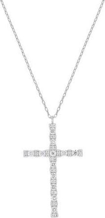 Bony Levy Mika Diamond Cross Pendant Necklace in 18Kw 42Dird0.25 at Nordstrom Rack