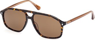 Web Eyewear Web WE0338 Polarized 52H Mens Sunglasses Tortoiseshell Size 59