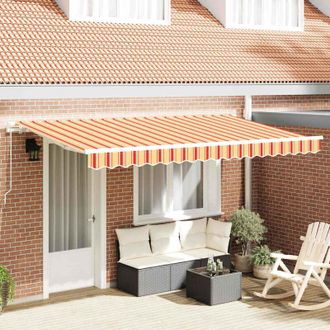 vidaXL Toldo Retr&aacute;ctil Multicolor 400 X 200 Cm Poli&eacute;ster, Aluminio Vidaxl