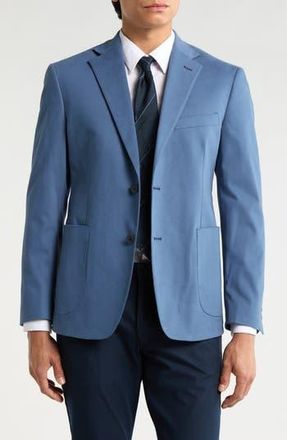 JB Britches Two-Button Stretch Cotton Sport Coat in Blue at Nordstrom Rack, Size 38 Regular