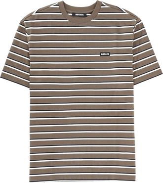 Rotate Green Stripes Crew Neck T-Shirt