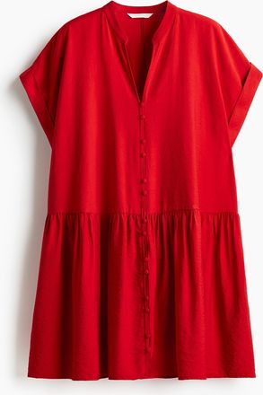 H&M Tunikakleid aus Crinklestoff - Red