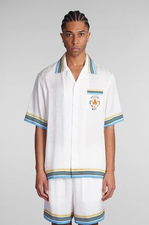 Casablanca Shirt In White Silk