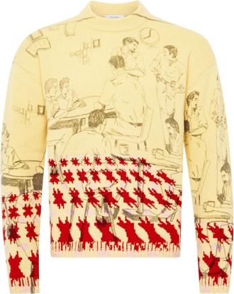 J.W.Anderson Maglione con motivo pied-de-poule - Giallo