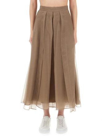 Brunello Cucinelli Brunello Cucinelli Paneled Circle Skirt