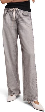 Rag & Bone rb Miramar Pull-On Wide Leg Cotton Terry Sweatpant Jeans in Icy Grey at Nordstrom, Size Xx-Small