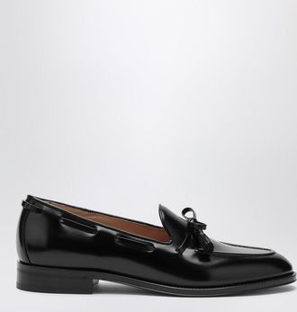 Valentino Garavani Bowshire loafers in black glossy calfskin