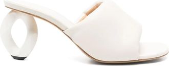 J.W.Anderson Mules in pelle con tacco a catena 70mm - Toni neutri