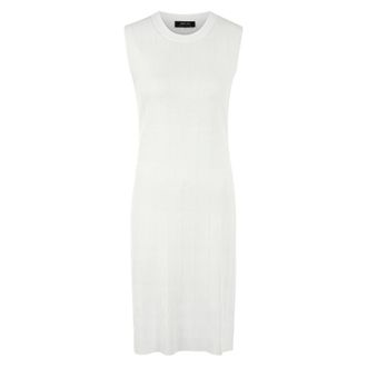 Marc Cain Geribde Cut-Out Jurk - Dames - Jurken - Wit - Maat: XL Viscose