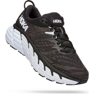 Hoka One One Gaviota 4 Running Shoe - Wide Width in Black /White at Nordstrom, Size 11