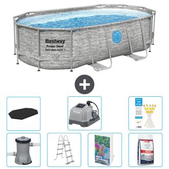 Bestway Piscina Bestway Power Steel Oval - 427x250x100 Cm - 8-piezas S649