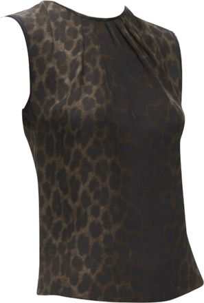Giambattista Valli silk ombre leopard vest