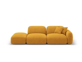 CXL by Christian Lacroix Sof&aacute; modular izquierdo 3 plazas de terciopelo mostaza