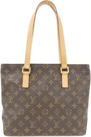 Louis Vuitton Tweedehands Canvas Louis Vuitton tassen - Dames - Vintage Shopper - Bruin - ONE Size - Vintage