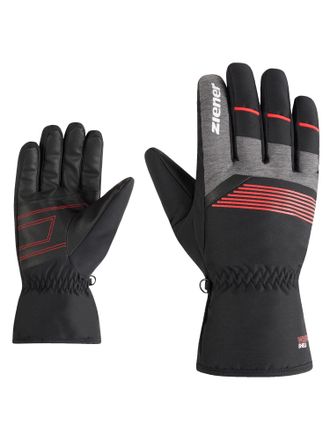 Ziener Skihandschuhe ZIENER GEVIN-Z glove man, Herren, Gr. 10.5, schwarz (schwarz. rot), Obermaterial: 100% Polyester; Innenseite: 100% Polyester; Futter: 10