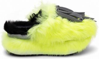 Hogan Fur-Trimmed Lace-Up Slip-On Sneakers