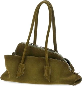 The Attico Tassen, Dames, Groen, ONE Size, Leer, La Passeggiata Small Shoulder Bag