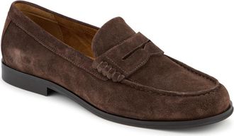 Jones Bootmaker Mens Quadir Slip On Leather Penny Loafers - Dark Brown - Size UK 10