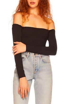 Susana Monaco Off the Shoulder Top in Black at Nordstrom, Size X-Small
