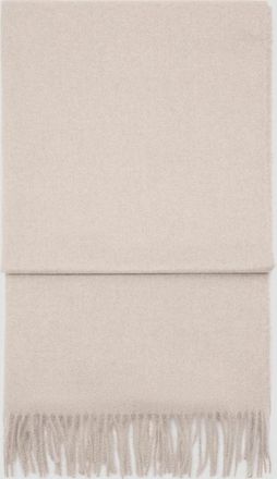 Mango Sciarpa bordi frange sabbia - Donna - Taglia unica - MANGO