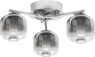 Fabrilamp Plaf&oacute;n Malvina 3x5w Led 900lm 4000k Al.17,5xd.41cm Metal+cristal Cromo